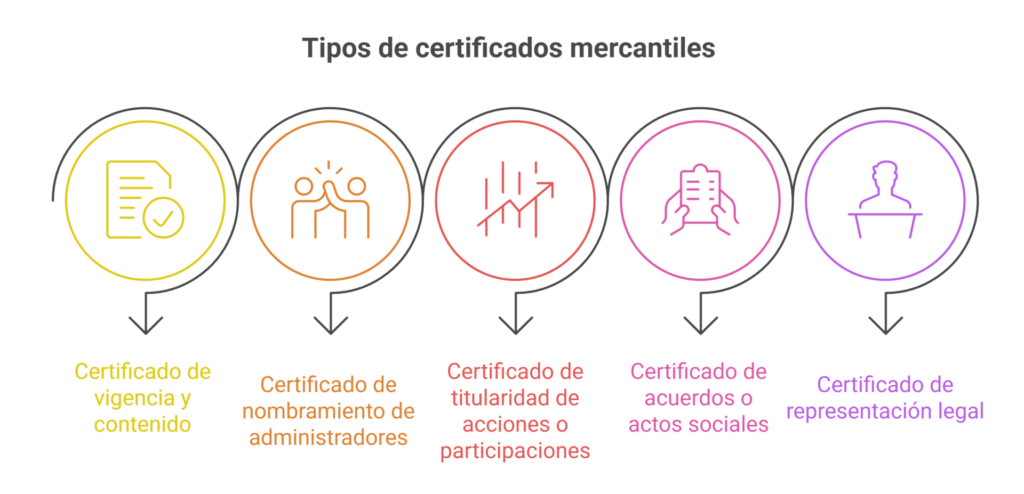 Tipos de certificados del Registro Mercantil que requieren traducción jurada